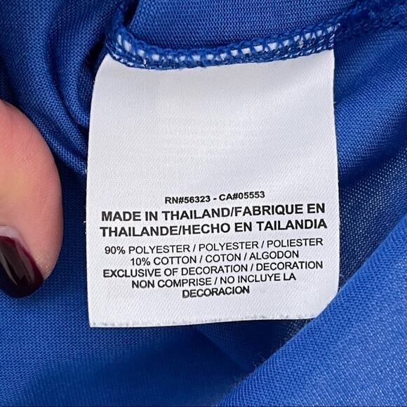 Nike Golf Dri-Fit Tour Performance Colorblock Royal Blue S/S Men's Shirt Size L - Picture 11 of 11